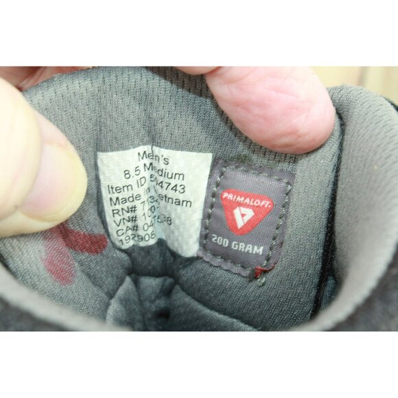 LL Bean Waterproof Black Suede Fabric Hook & Loop Mid Snow Sneakers Size 8.5 M - Picture 8 of 9